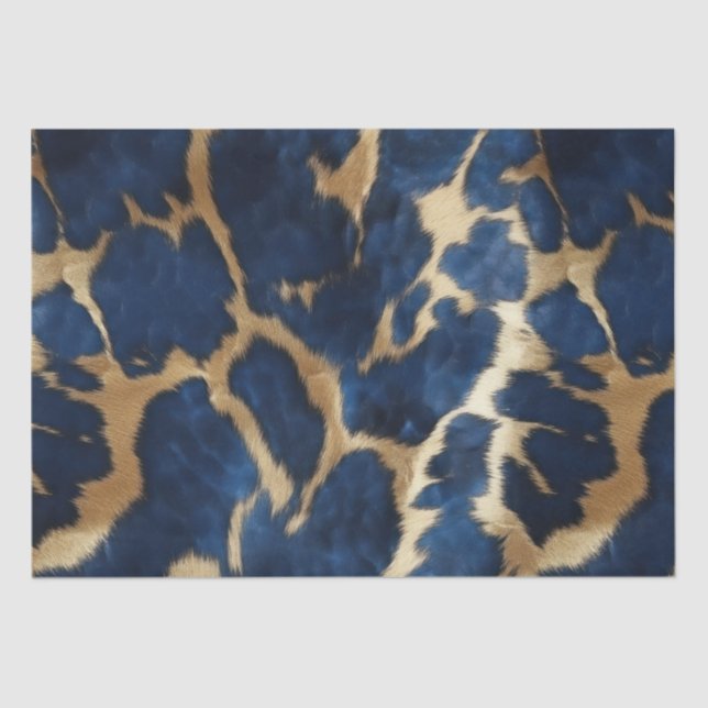 Blue Gold Cowhide Seidenpapier (Vorderseite)