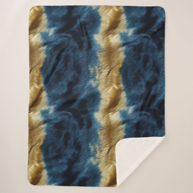 Blue Gold Cowhide Sherpadecke (Vorderseite)