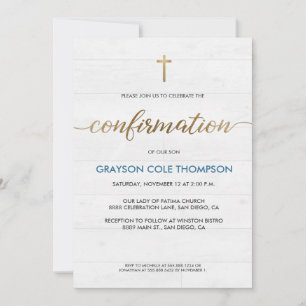 Blue Gold Cross Individualisierbare Boy-Bestätigun