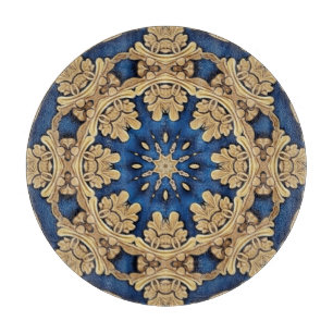 Blue Gold Decoration Cutting Board Schneidebrett