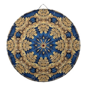 Blue Gold Decorative Dartboard Dartscheibe