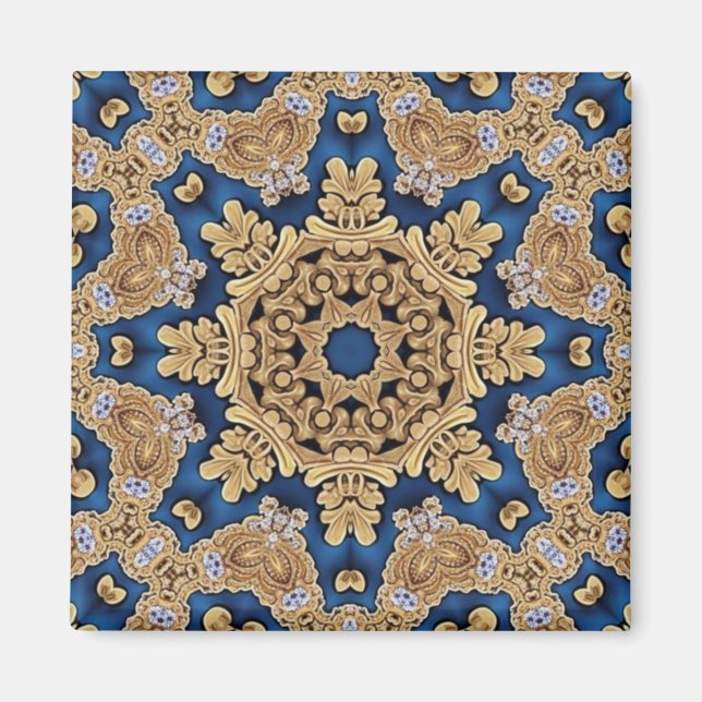 Blue Gold Decorative Magnet (Vorne)