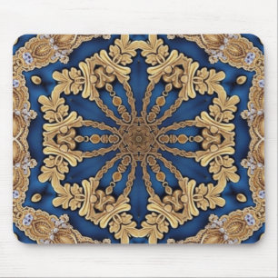 Blue Gold Decorative Mousepad