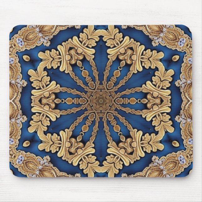 Blue Gold Decorative Mousepad (Vorne)