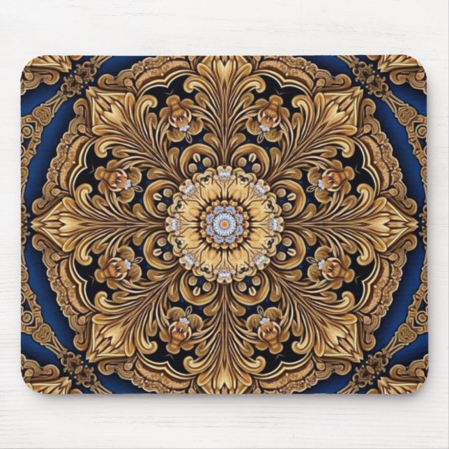 Blue Gold Decorative Mousepad (Vorne)
