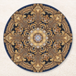 Blue Gold Decorative Paper Untersetzer