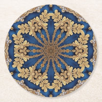 Blue Gold Decorative Paper Untersetzer