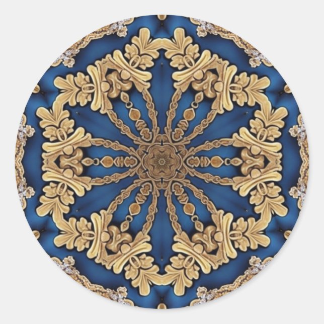 Blue Gold Decorative Sticker (Vorderseite)