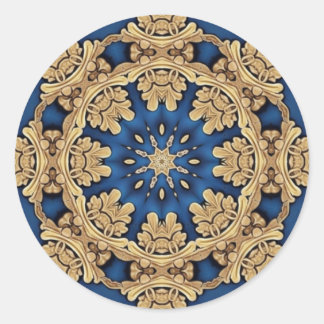 Blue Gold Decorative Sticker