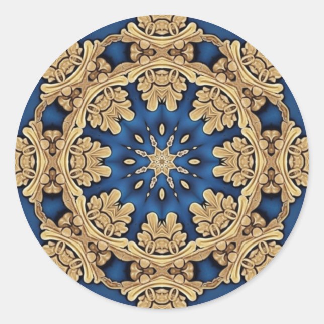 Blue Gold Decorative Sticker (Vorderseite)