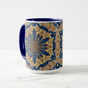 Blue Gold Decorative Tasse