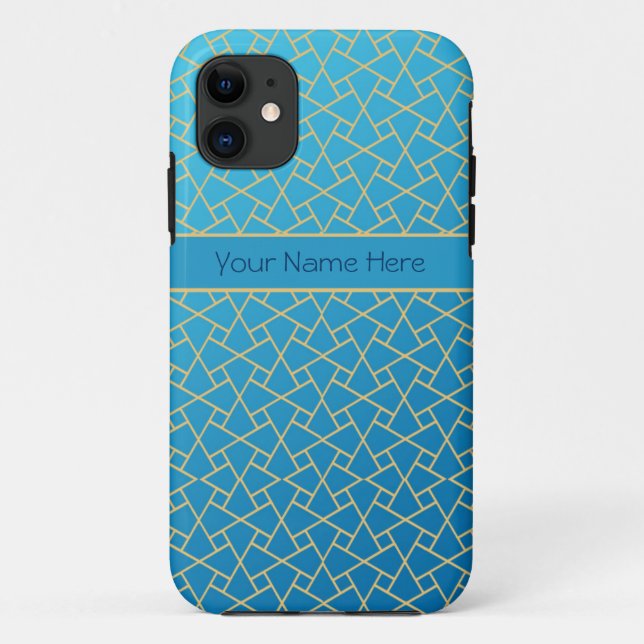 Blue Gold-Effekt des islamischen Musters: Fall iPh Case-Mate iPhone Hülle (Rückseite)