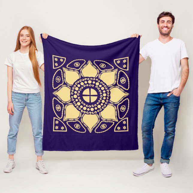 Blue & Gold Fleecedecke (Beispiel)