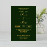 Blue gold foil Spanish Wedding Folieneinladung<br><div class="desc">Blue gold foil wedding invitation in Spanish</div>