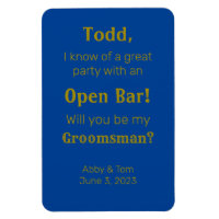 Blue Gold Funny Trauzeuge Vorschlag Card