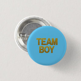 Blue Gold Glitzer Team Boy Baby Showknopf Button