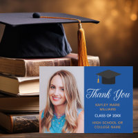 Blue Gold Graduate Foto Classic 2025 Abschluss