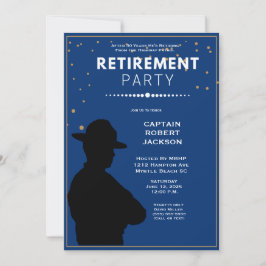 Blue Gold Highway Patrol Retirement Party Einladung