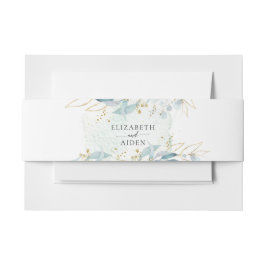 Blue Gold (Imitate) Hochzeitskollektion für Wasser Einladungsbanderole