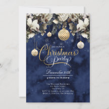 Blue Gold Ivory Blume Weihnachts-Party