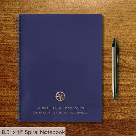 Blue Gold Legal Berufliches Notebook Notizbuch