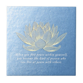 Blue Gold Lotus Yoga Meditation Instructor Fliese