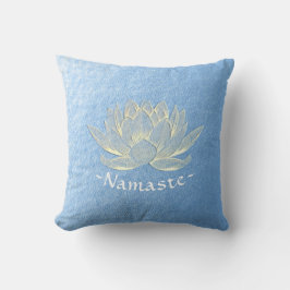 Blue Gold Lotus Yoga Studio Meditation Instructor Kissen