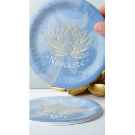 Blue Gold Lotus Yoga Studio Meditation Instructor Pappteller