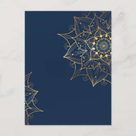 Blue & Gold Mandala | Islamische Kunst Inspiriert Postkarte