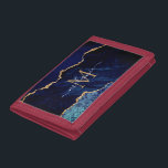 Blue Gold Marmor Individuelle Name Letter Wallet Tri-fold Geldbeutel<br><div class="desc">Wallets mit Monogram Name Agate Navy Blue Gold Edelstein Marble Geode Glitzer Sparkle Personalisiert Geburtstag - Geburtstag oder Hochzeitsgeschenk / Beißig - Add Your Letter / Name - Text oder Entfernen - Make Your Special Wallet Gift - Neu formatieren und verschieben oder entfernen und hinzufügen / Elemente mit Anpassungstool. Design...</div>