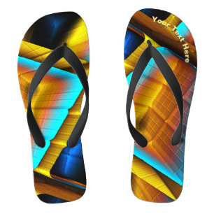 Blue-Gold-Metallic-Muster 33 Flip Flops