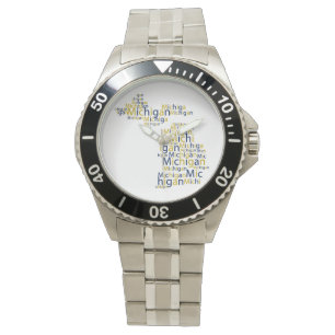 Blue & Gold Michigan Armbanduhr