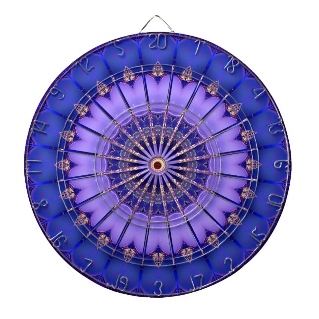Blue Gold Modern Dartboard Dartscheibe (vorne)