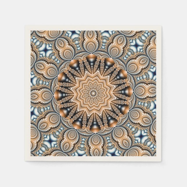 Blue Gold Napkins Serviette (Vorderseite)
