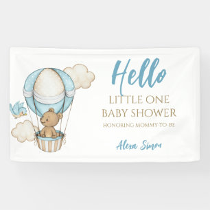 Blue Gold Niedlich Baby Boy Dusche Banner