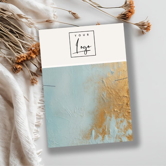 Blue Gold Oil Paint Texture Logo-Netzwerkkarte Visitenkarte (Von Creator hochgeladen)