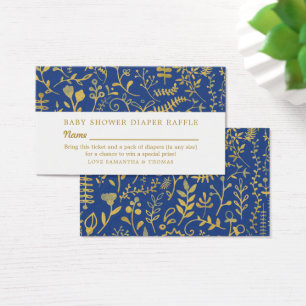 Blue & Gold Oriental Floral, Windeln Raffelschein