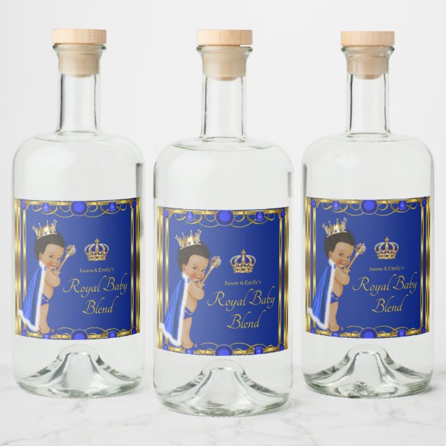 Blue Gold Prince Mini Liquor Labels Alkoholflaschenetikett (Flaschen)