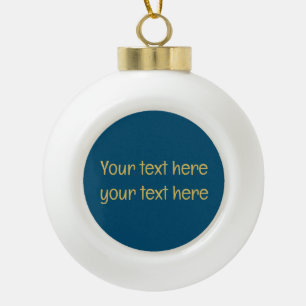 Blue Gold Professional Trendy Minimalist Eigener T Keramik Kugel-Ornament