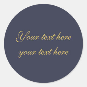 Blue Gold Professional Trendy Minimalist Eigener T Runder Aufkleber