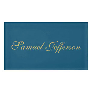 Blue Gold Professioneller Trendiger Minimalistisch Namenschild