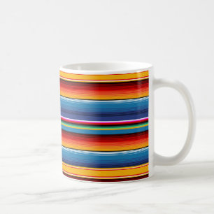 Blue Gold Red Mexican Sarape Kaffeetasse
