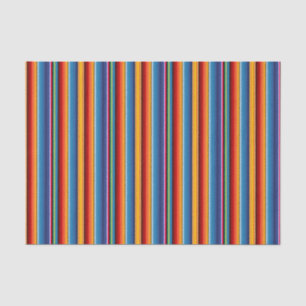 Blue Gold Red Mexican Sarape Seidenpapier