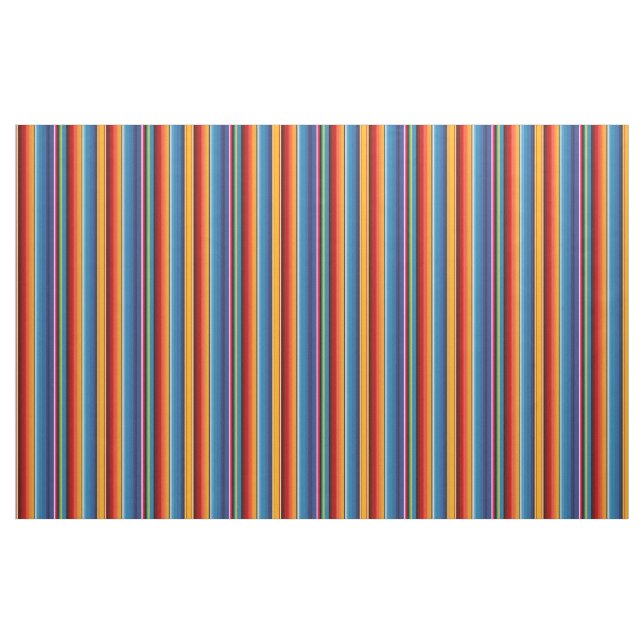 Blue Gold Red Mexican Sarape Stoff (Fat Quarter (45,7 x 55,9 cm))