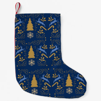 Blue Gold Rentier Weihnachten Kleiner Weihnachtsstrumpf
