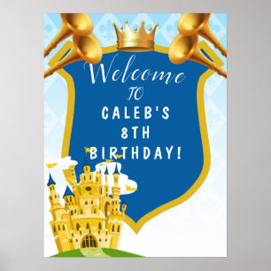 Blue Gold Royal Prince Burg Paradies Poster