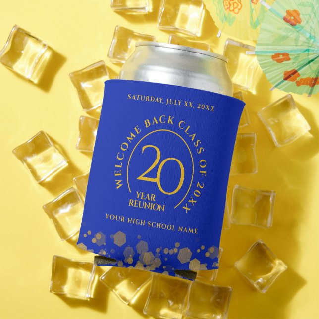 Blue & Gold School Uni Class Wiedersehen Dosenkühler (In Situ Sommer)