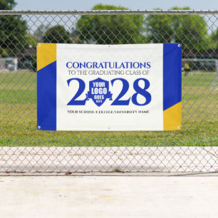 Blue Gold School Uni Schließ Class Banner