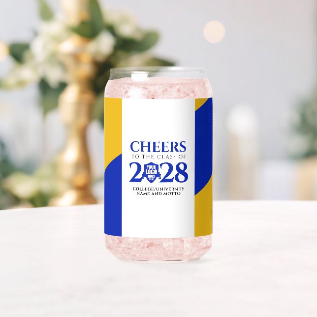 Blue Gold School Uni University Abschluss Dosenglas (Insitu (Hochzeit))