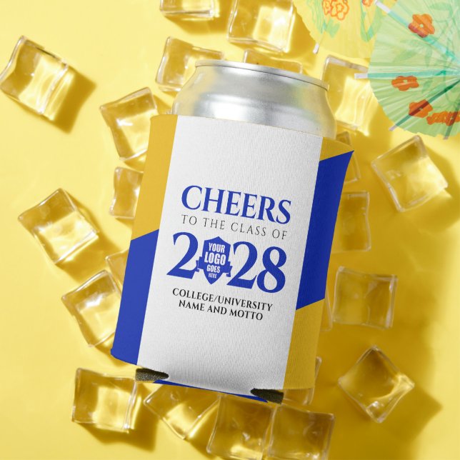 Blue Gold School Uni University Abschluss Dosenkühler (In Situ Sommer)